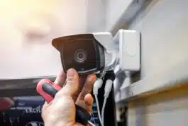 Cyber Pro India technician's hands expertly installing a camera for enhanced security.
