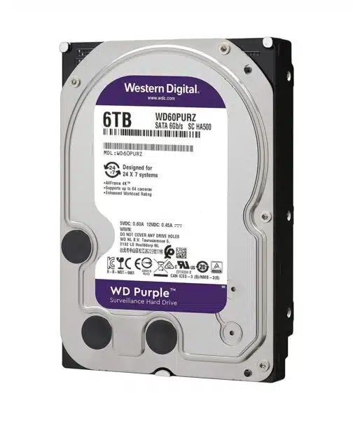 Utilizing the WD Purple 6TB Hard Disk, Cyber Pro India ensures reliable storage for enhanced security in Bangalore.