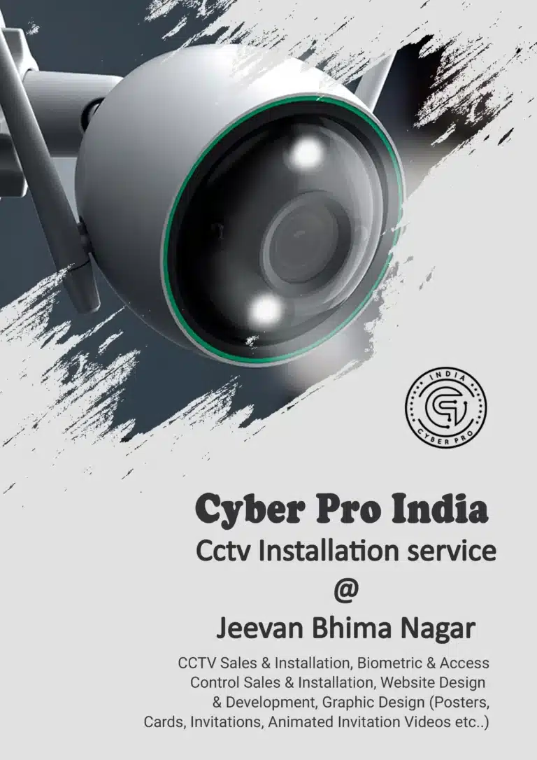 Professional CCTV installation in Jeevan Bhima Nagar.