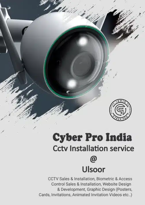 Professional CCTV installation in Ulsoor.