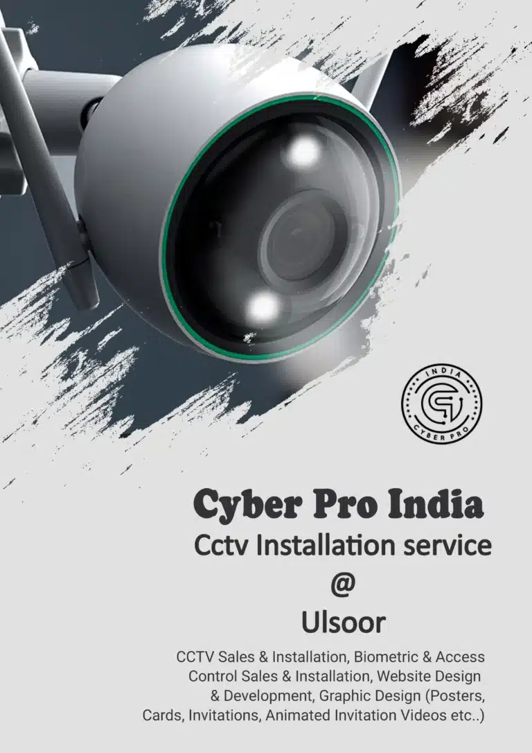 Professional CCTV installation in Ulsoor.